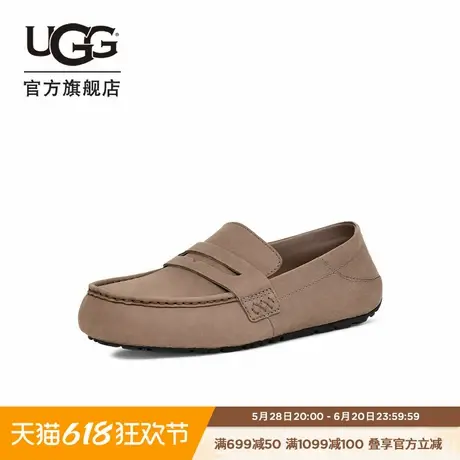 UGG春季男士时尚舒适纯色圆头平底浅口休闲豆豆鞋乐福鞋 1166762商品大图
