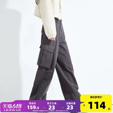 唐狮工装裤女2024新款女多口袋机能风两穿实用两穿加厚阔腿裤kz图片