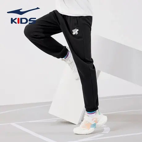 鸿星尔克童装男童裤子2025秋冬款运动裤儿童大童春装长裤针织裤图片