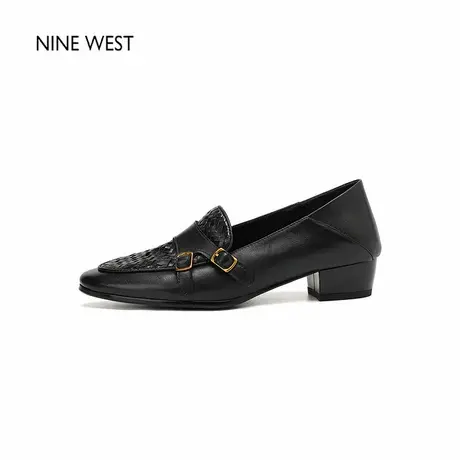 Nine West/玖熙2025秋季方头老钱风真皮乐福鞋女软底不累脚单鞋子商品大图