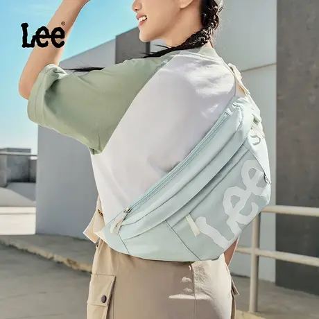 Lee斜挎包女生通勤出行胸包百搭背包大容量2026新款黑色邮差包男商品大图