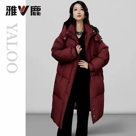 雅鹿官方新款2025女士羽绒服冬季加厚中长防寒保暖户外休闲羽绒服商品大图