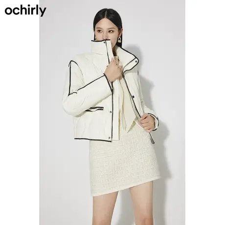 【七七酱专享】欧时力羽绒服女新款冬装外套立领绗线宽松保暖时尚图片