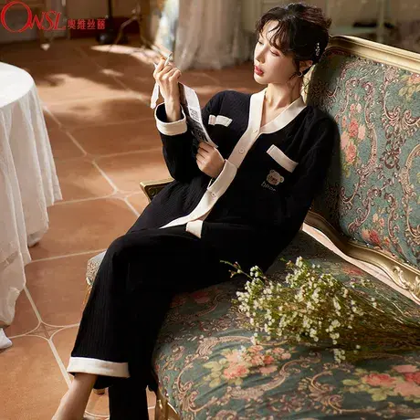 睡衣女士春秋款2022年新款秋季可出门外穿春夏家居服冬商品大图