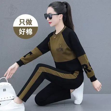 恋上17号女士运动套装女2023春季新款春秋洋气妈妈卫衣休闲服女装图片