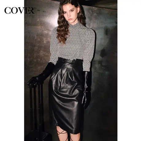 COVER冬季高领职场风宽松易打理针织衫商品大图