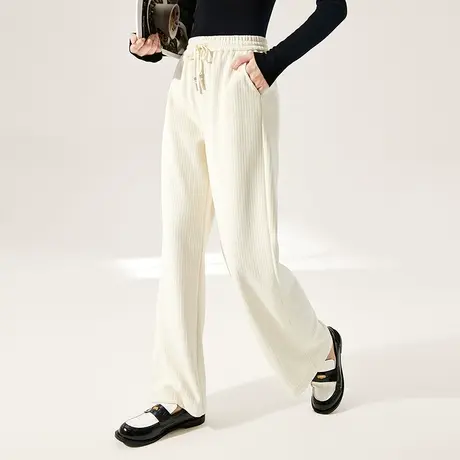 【惊喜直降】香影垂感阔腿裤女高腰2023秋冬季新款梨形身材休闲商品大图