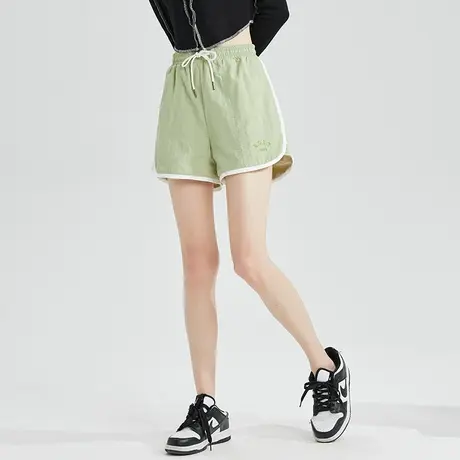 唐狮薄款休闲短裤夏装新款女宽松韩版运动裤女黑色阔腿裤子图片