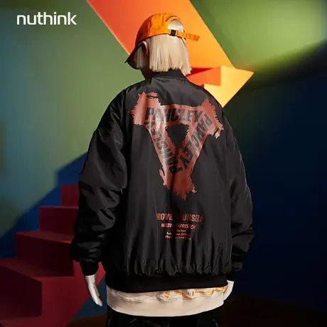 棒球服机能风国潮潮牌飞行员棒球领大码潮流宽松夹克外套男潮秋冬商品大图