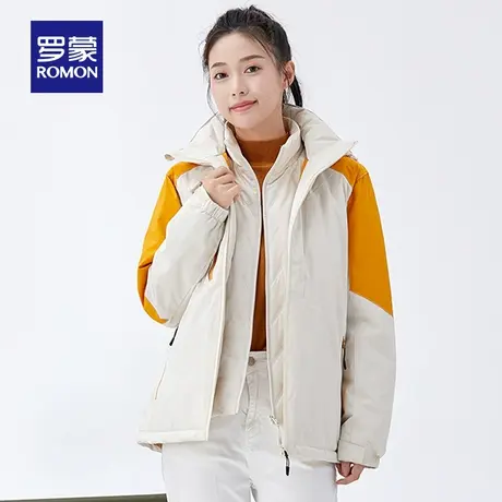 【一衣三穿】罗蒙连帽冲锋夹克衫衣服2024春季新款登山服户外外套商品大图