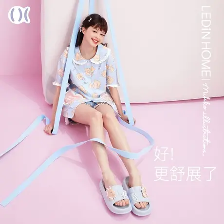 乐町mikko联名睡衣套装女夏季2023年新款可外穿可爱少女家居服商品大图