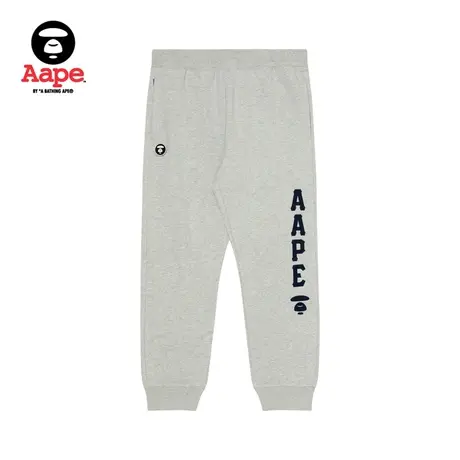 Aape旗舰店男装春夏猿颜字母印花迷彩纯色拼接长裤6982XAK图片