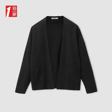 海一家休闲简约开衫2023秋季新款基础日常青年男士针织外套商品大图