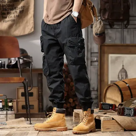 Modi Nick/摩帝尼克潮流休闲男士工装长裤宽松直筒时尚百搭休闲裤商品大图