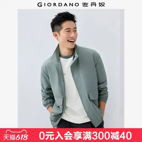 佐丹奴风衣外套男春季新款休闲工装风口袋立领拉链夹克男01075065商品大图