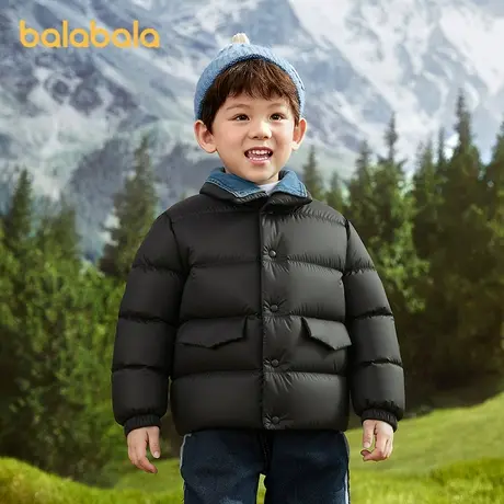 巴拉巴拉balaOne童装儿童羽绒服冬装男童宝宝拼接外套三防2025潮商品大图