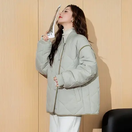 唐狮冬季新款女棉衣减龄休闲百搭外套短款保暖棉服潮流爆款w1tu图片