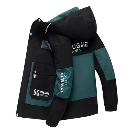 春秋冬季新款加绒加厚夹克男2023年韩版男士青少年外套潮流上衣服商品大图