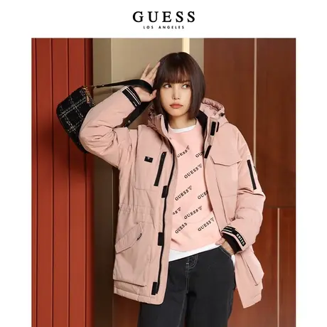 【38上新季】GUESS 女士棋盘格拉链翻盖极简单肩斜挎包商品大图