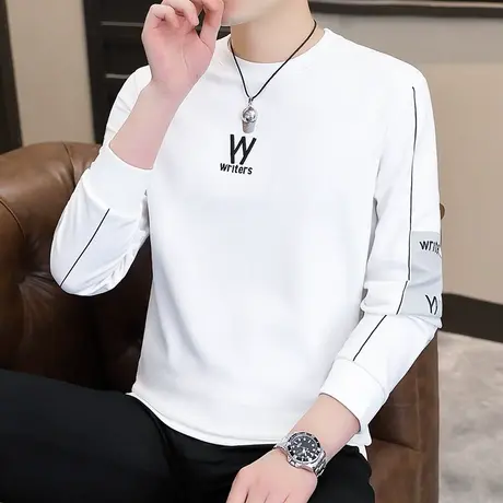 男士卫衣男春秋款圆领潮牌男装2024新款男款长袖上衣春季无帽秋衣商品大图