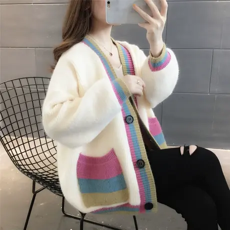 毛衣2023年新款女装秋冬季秋款秋装女士针织开衫宽松百搭外穿爆款图片