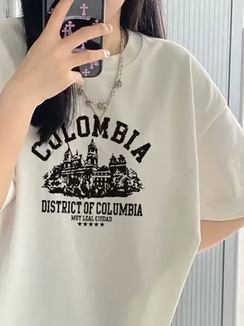 不一样特别的情侣装夏季套装2023新款短袖t恤小众高级感衣服男女图片