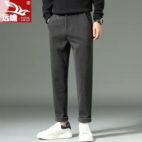 秋季男士休闲裤男直筒修身工装裤子男士长裤春秋潮牌男裤2022新款商品大图