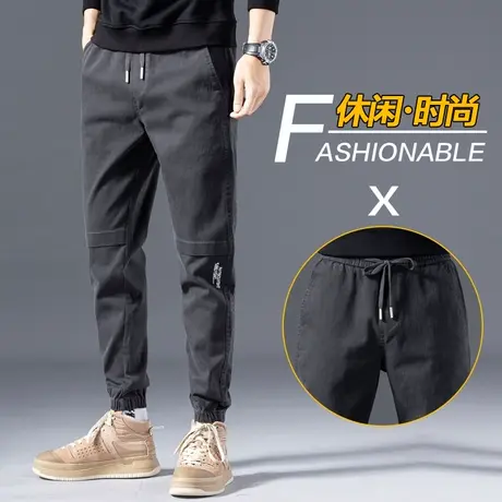 秋冬季加绒工装休闲裤男士2023新款加厚男裤子运动卫裤保暖裤外穿商品大图