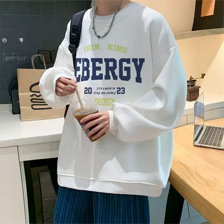 卫衣男美式重磅春秋季潮牌外套oversize男生痞帅百搭早秋装上衣服商品大图