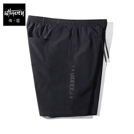 伟臣潮流大码男式夏季休闲短裤胖子加肥加大宽松肥佬冰丝空调裤男商品大图