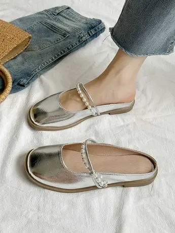 2023年夏季新款晚晚仙女风平底无后跟懒人网红包头半拖鞋女外穿出商品大图