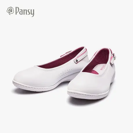 Pansy日系女鞋子轻便职业鞋白色低帮工作鞋美容院护士鞋不累脚109商品大图