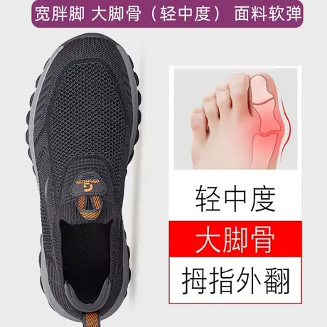 张凯丽大头胖脚宽脚爸爸鞋春季透气软底中老年大脚骨运动老人鞋男图片
