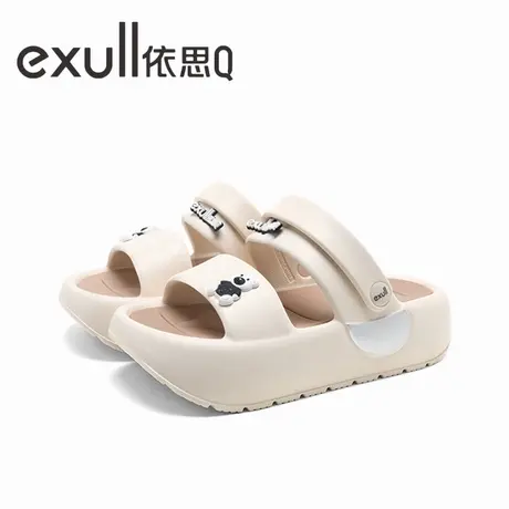 exull/依思Q拖鞋女外穿时尚厚底踩屎感两穿防滑耐磨舒适沙滩凉拖商品大图