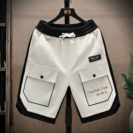 夏季五分裤男青少年工装短裤初中学生宽松日系中裤休闲运动裤子潮商品大图