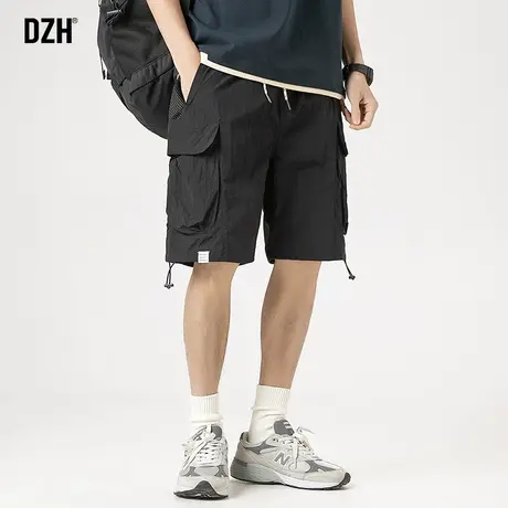 男士速干运动短裤男夏季薄款黑色五分裤2023新款直筒中裤工装裤子商品大图