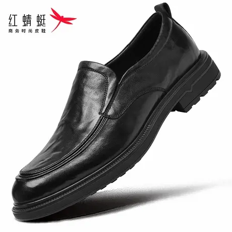红蜻蜓男鞋夏季新款鞋子男士商务正装软底一脚蹬真皮休闲皮鞋男款商品大图