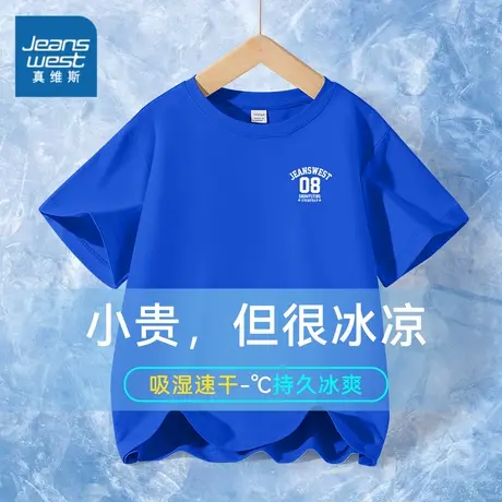 真维斯童装男童t恤短袖中大童速干凉感上衣儿童夏季薄款运动半袖图片