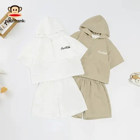 大嘴猴男童夏季休闲套装轻薄短袖上衣五分裤两件套潮流百搭体恤商品大图