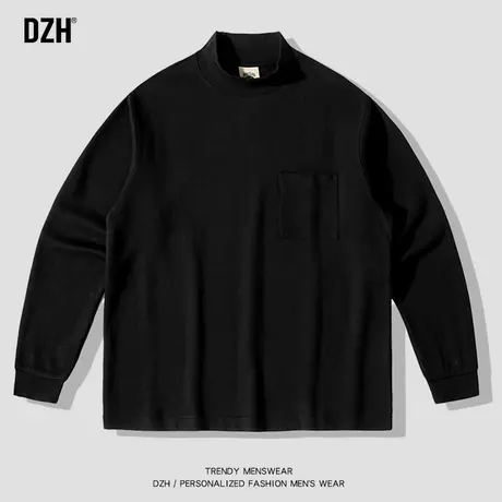 男士黑色套头卫衣男秋季潮ins立领宽松潮牌外套2023新款秋装上衣图片