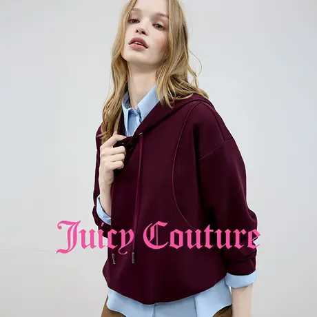 Juicy Couture橘滋卫衣女2025年秋季新款美式休闲运动连帽上衣商品大图