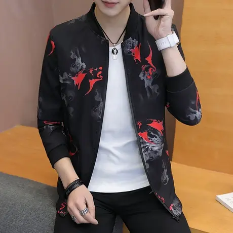 春秋季男士外套韩版潮流帅气薄款夹克春装棒球服男生防晒衣上衣服商品大图