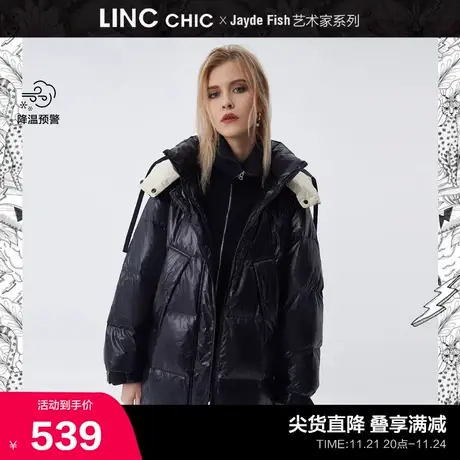 LINCCHIC金羽杰羽绒服女廓形感面包服短款羽绒服女冬季Y21803483图片