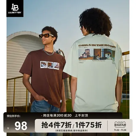 Lilbetter爱德华·霍普联名短袖男款T恤美式衣服复古体恤潮流半袖商品大图