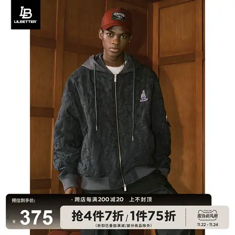 Lilbetter棉服男款冬季新款棉衣美式连帽外套潮流夹克复古棉袄LB商品大图