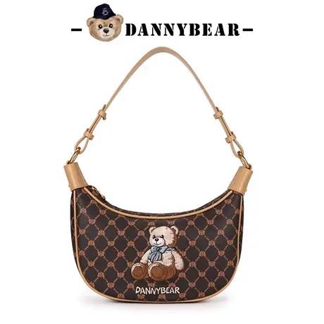 丹尼熊单肩月牙包腋下包女新款通勤老花格子英伦时尚3826002商品大图