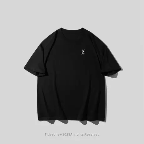 Ohlyah美式重磅中性纯棉短袖T恤男潮牌纯色简约宽松夏季水洗半袖图片