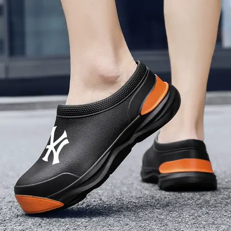 厨师鞋防滑防水防油厨房上班厨房工作鞋钓鱼防滑包头拖一脚蹬开车商品大图