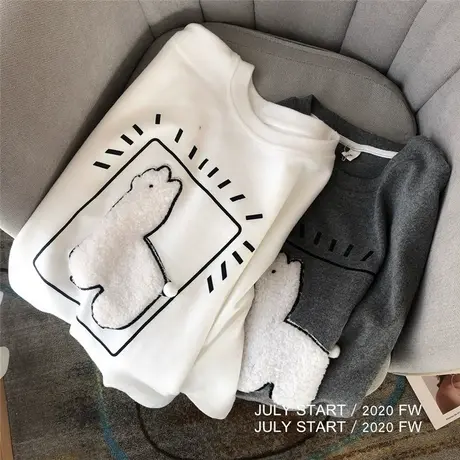 港风hiphop羊驼短袖t恤女宽松韩版ins潮原宿风bf高街半袖超火上衣图片