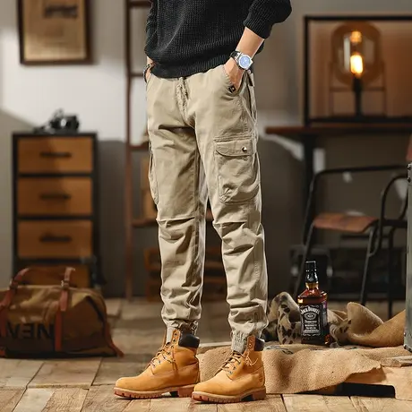 重磅水洗束脚工装裤潮流裤子时尚百搭高颜值裤子百搭潮流男士裤子商品大图